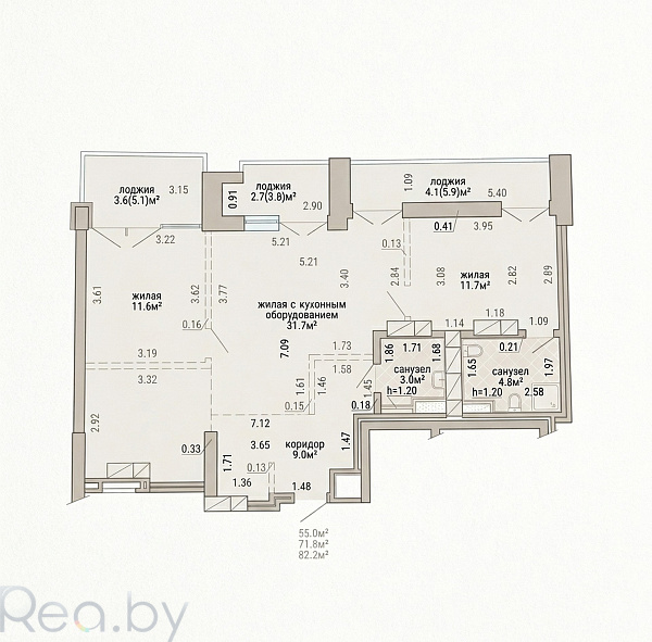 3-к квартира - Минск, Октябрьский район,  В продаже