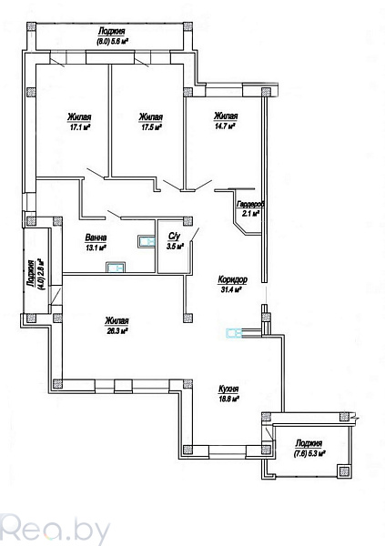 4-к квартира, 150 кв.м. 4-к квартира, 150 кв.м.